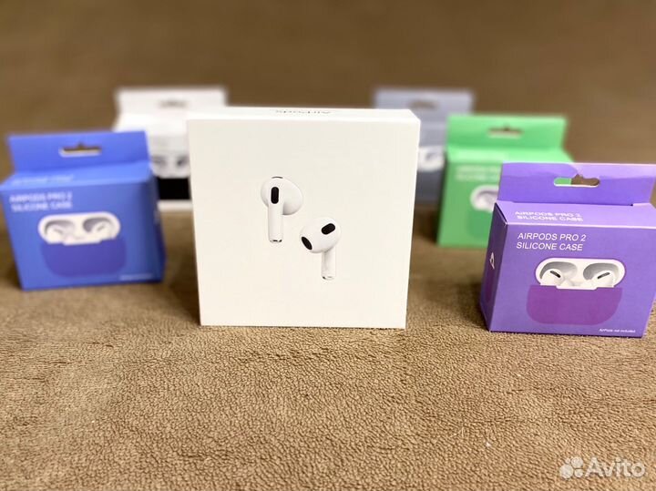 Наушники apple airpods 3 + чехол в подарок