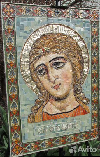 Мозаичная икона Ангела Хранителя