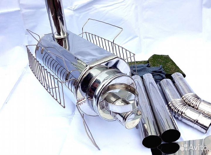 Печь буржуйка Кабанчик на 15 литров с решетками