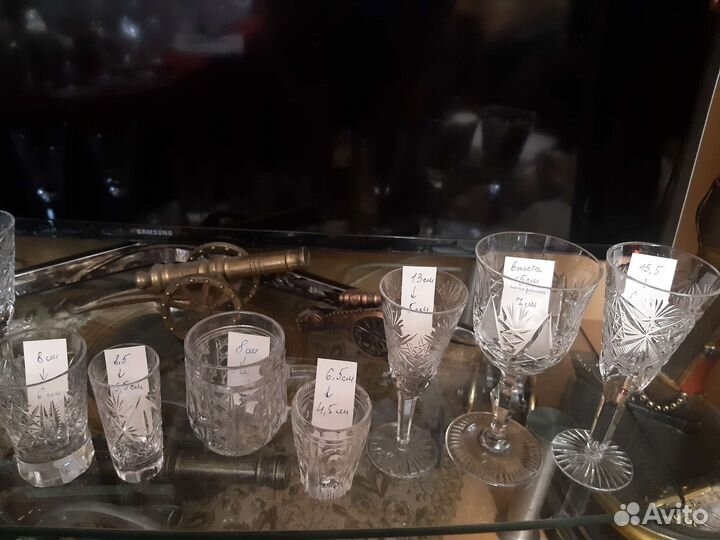 Фужеры хрустальные СССР