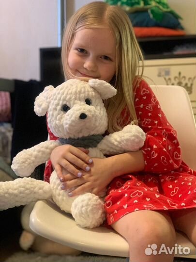 Плюшевый мишка вязаный