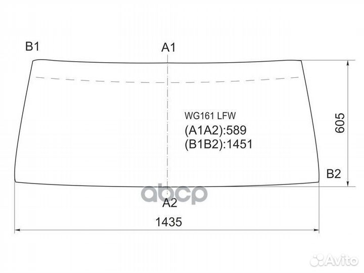 Стекло лобовое (В резинку) Nissan Patrol 87-97