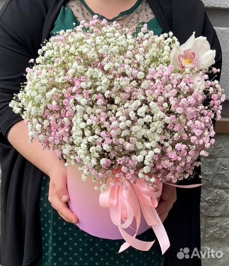 Букет из гипсофилы для женщины
