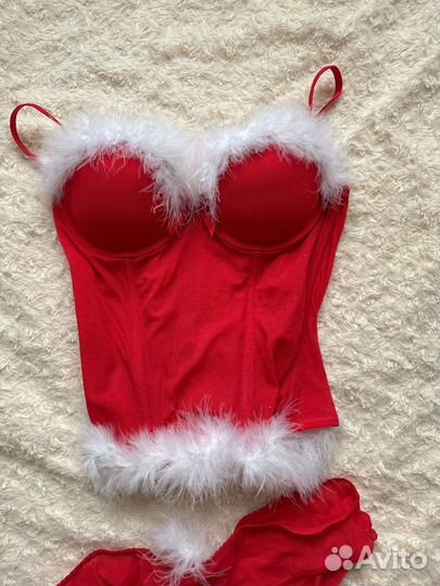 Корсет с трусиками красный 80С