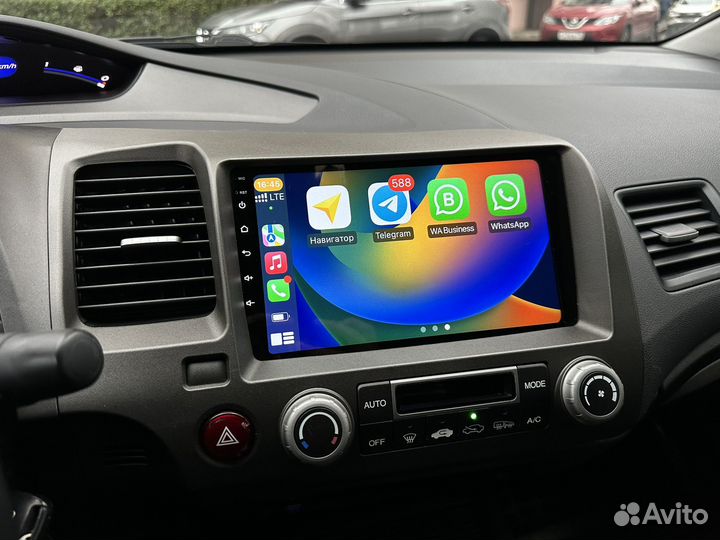 Магнитола honda civic 4D с carplay
