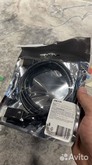 Кабель dexp DisplayPort - hdmi, 1.8 м