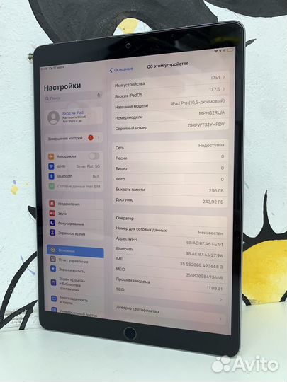 Идеальный iPad Pro 10,5 256gb + Cellular