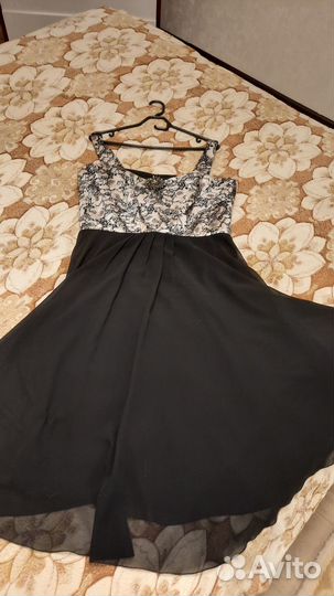 Вечернее платье 48 размер черное