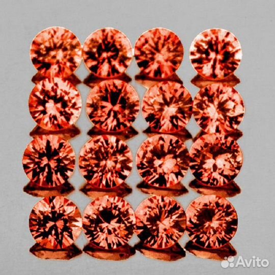 Сапфир натуральный 0,57Ct 1,0мм 100шт VVS Songea