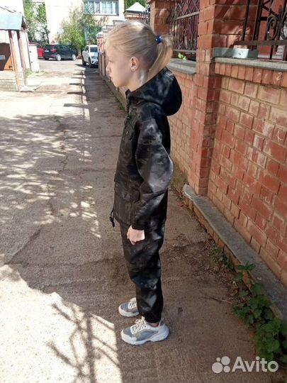 Камуфляжный костюм детский(черный)