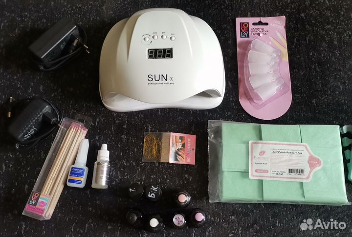 Лампа для маникюра (+набор)