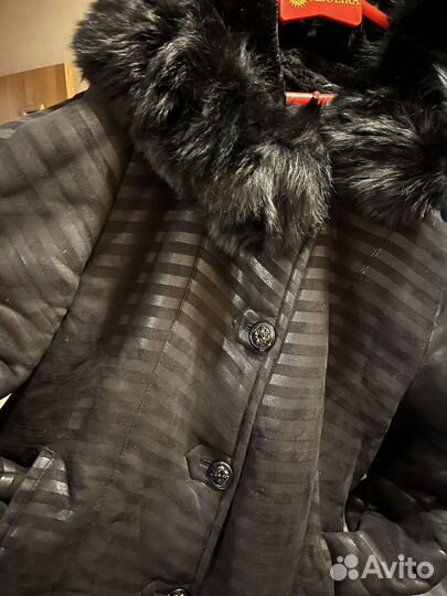Дубленка теплая женская 50