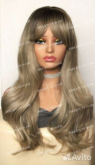 Парик омбре пепельный блонд