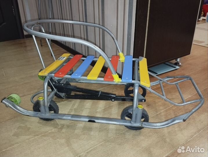 Санки детские на колесах Мишутка-1 универсал