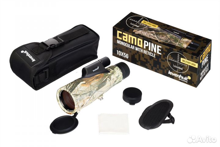 Монокуляр Levenhuk Camo Pine 10x56 с сеткой