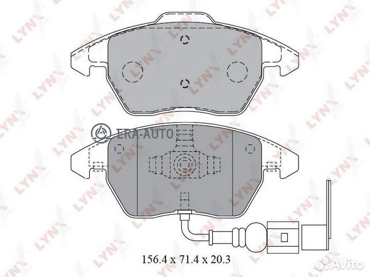 Lynxauto BD-1203 Колодки торм. диск. перед