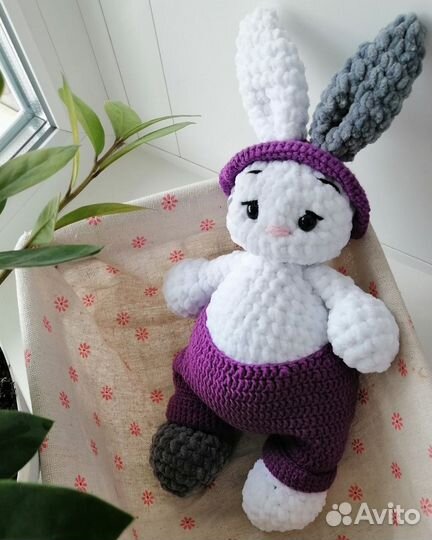 Мягкая игрушка заяц ручной работы