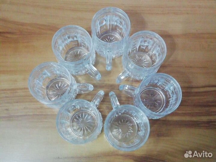 Кружка, хрусталь, СССР - 7шт
