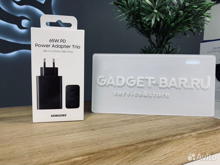 Зарядный Адаптер Samsung Original 65W Trio Black