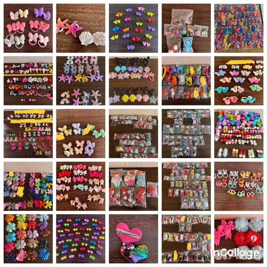 Резинки и заколки новые