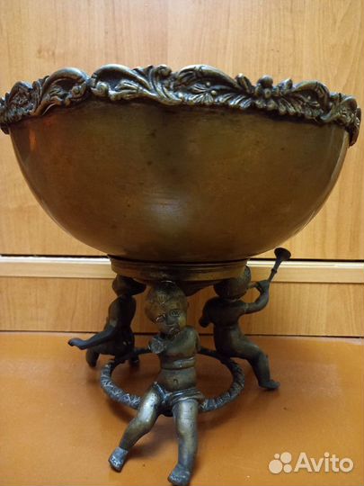 Ваза фруктовница латунь бронза 