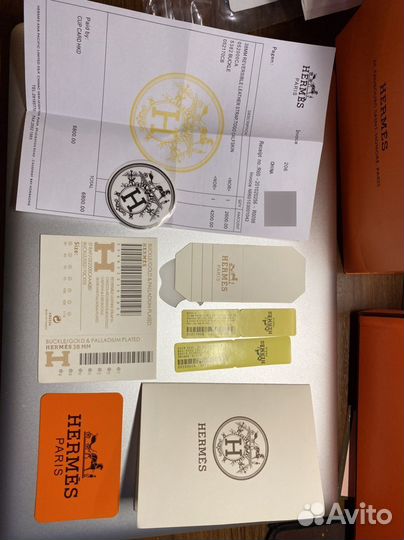 Ремень Hermes натуральная кожа двусторонний