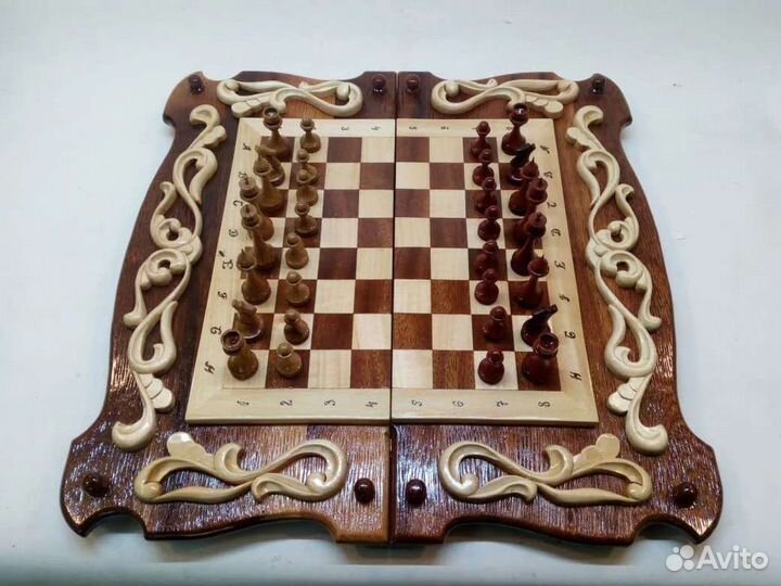 Шахматы классика дуб красное дерево