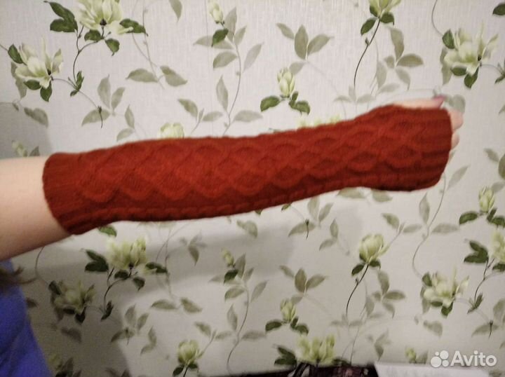 Митенки, комплект шапочка и рукавицы