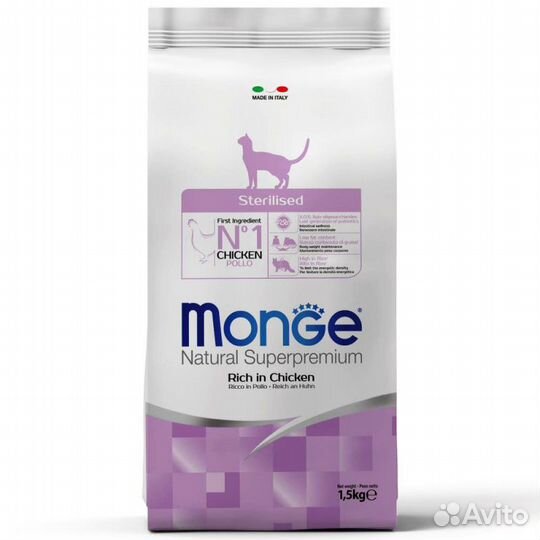 Корм для кошек Monge, Pro Plan, Royal Canin, Gemon