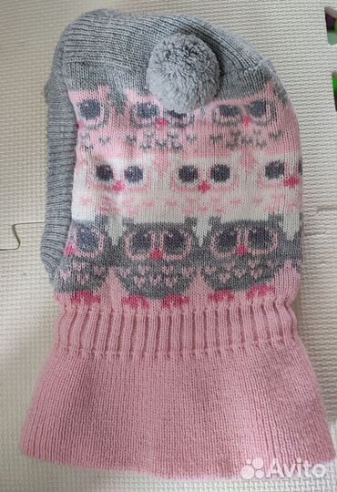 Шапка-шлем детская зимняя