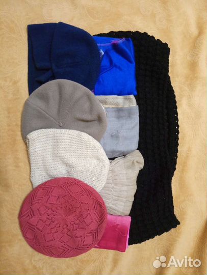 Береты, шапки, шарфы, палантины пакетом