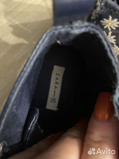 Ботинки осенние на девочку zara 25