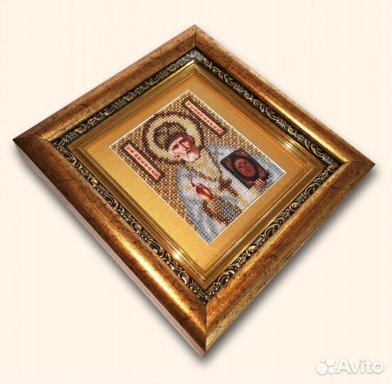 Икона Святого Николая Чудотворца ручной работы