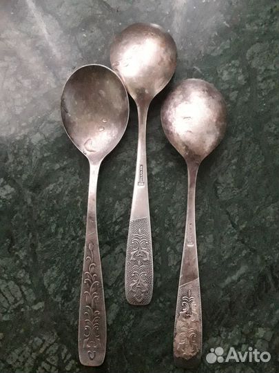 Вилки и ложки из мельхиора,СССР