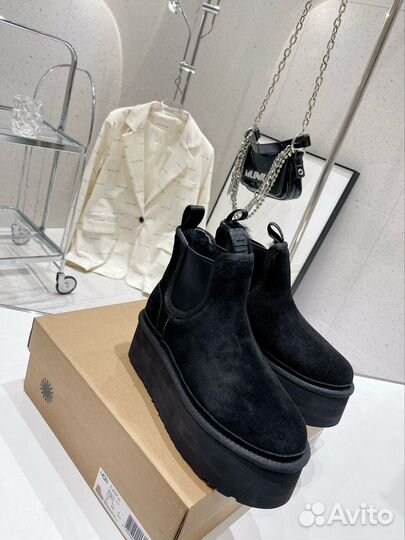 UGG Neumel Platform Chelsea Black Угги 40