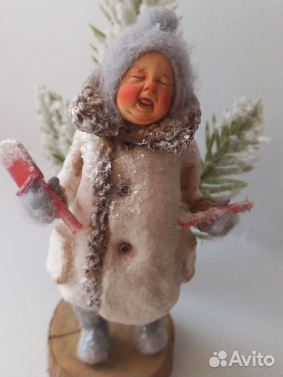 Ватная игрушка на елку