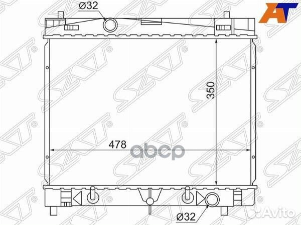 Радиатор Toyota Ractis 05-16 / Vitz 05-20 / Subaru