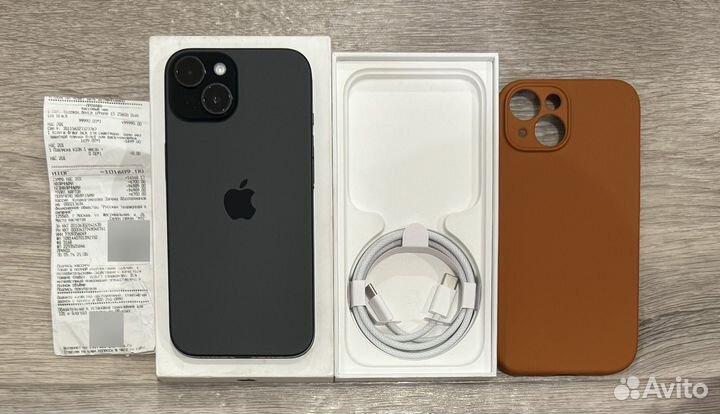 Новый iPhone 15, Black, 256GB (2Sim)