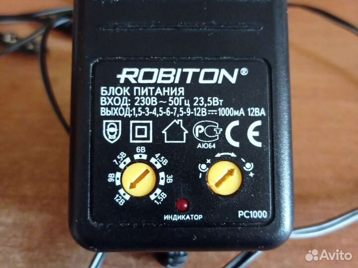 Адаптер/блок питания robiton PC1000