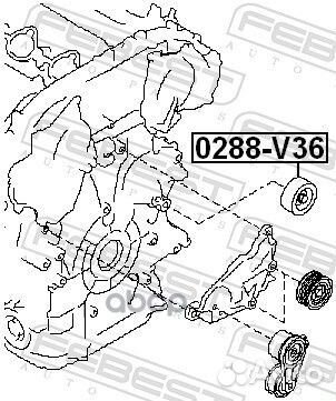 Ролик обводной комплект nissan 350Z Z33 2002.06