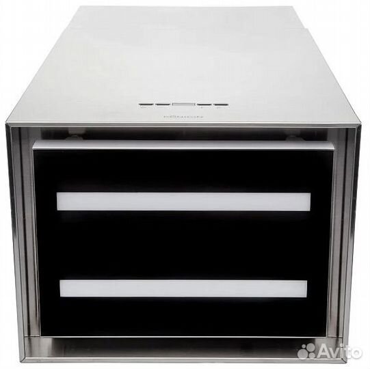 Островная вытяжка Konigin Geometry Inox/Black Glass