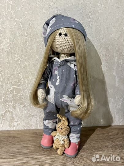 Тильда. Вязаная интерьерная кукла ручной работы
