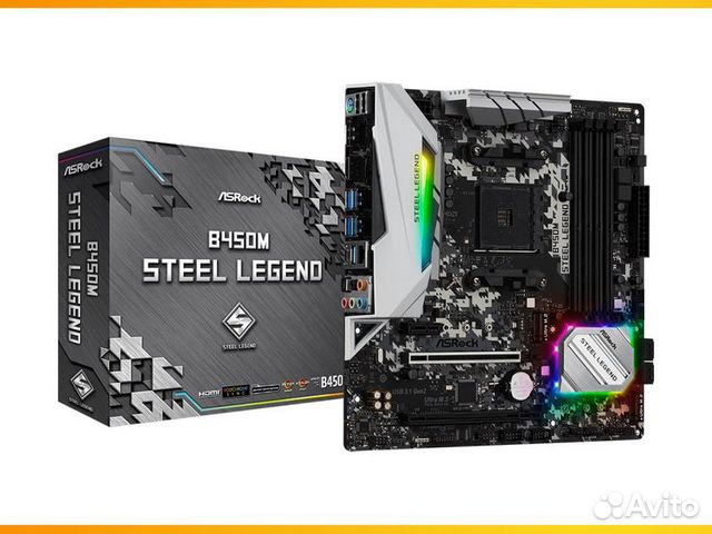 Материнская плата Asrock B450M steel legend