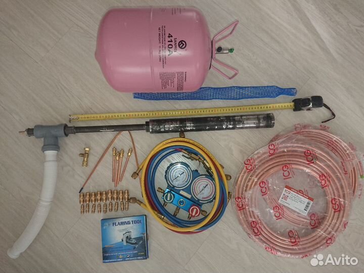 Фреон 410, вальцовка, труба медная, манометричка