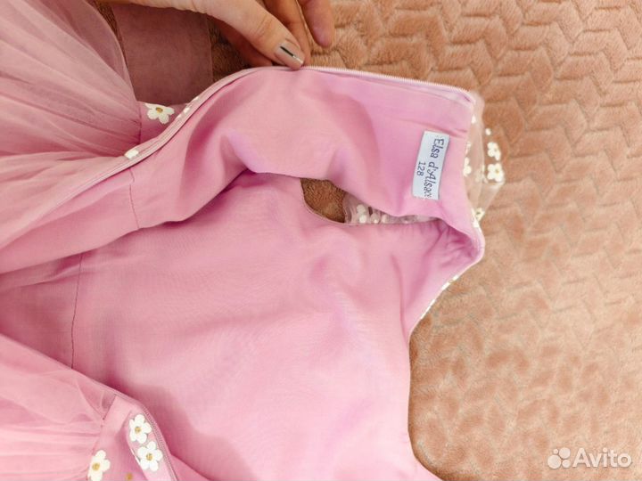 Платье нарядное для девочки розовое