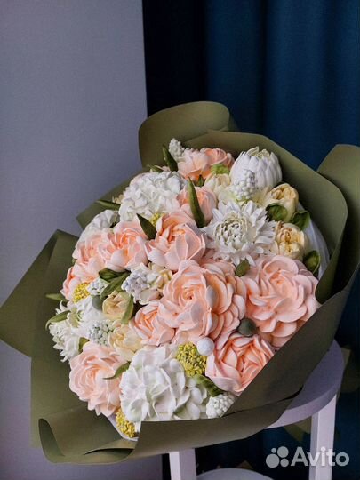 Букет из зефира, зефирные цветы, подарок, десерт