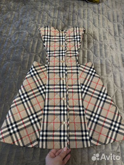 Стеганный сарафан burberry