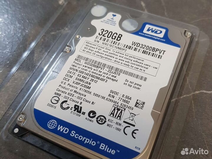 Жесткий диск WD Scorpio Blue wd3200bpvt, 320гб HDD