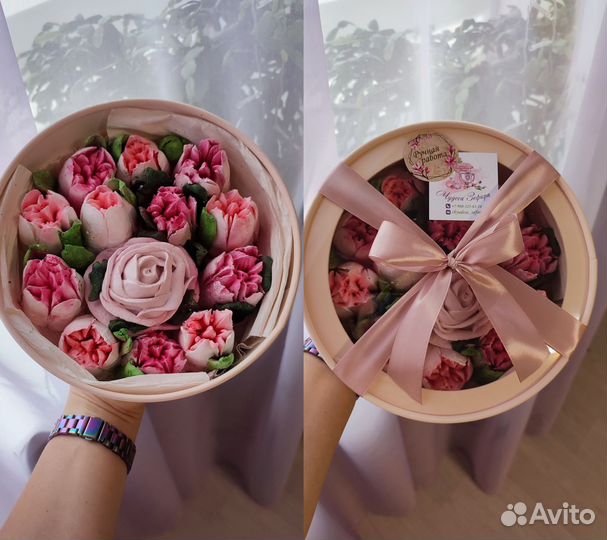 Букеты из зефира ручной работы