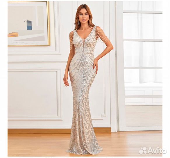 Вечернее платье в пол M L